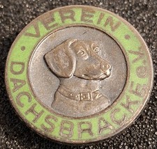 raro distintivo associazione Dachsbracke spilla d'onore argento caccia allevamento cane da sudore 