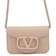 Valentino Garavani ChainShoulder porta carte in pelle fiore di gelsomino P0Y41ZXL