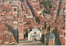 Cremona, Veduta Aerea Duomo, Torrazzo e Battistero, Aerial View, Lot 2 cart.