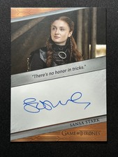 2024 Game of Thrones Leggende del Regno SOPHIE TURNER Citazione Autografo Sansa