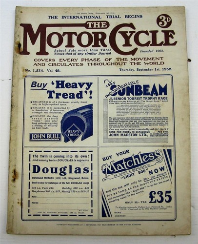 Motor cycle sep 1932 - sep,