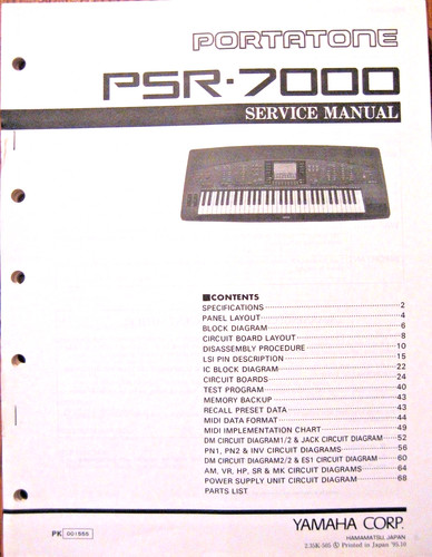 Yamaha psr 7000 - yamaha, portatone