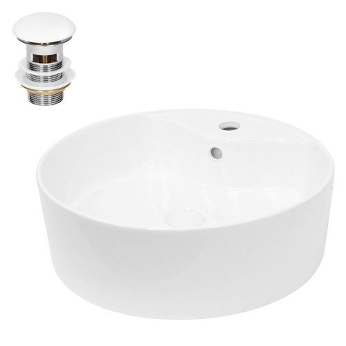 Lavabo ceramica rotondo con - in,