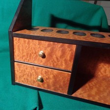 PORTAPIPE LUBINSKY 7 POSTI IN RADICA CON 2 CASSETTI PER ACCESSORI