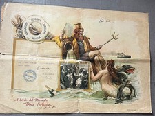 SPLENDIDO BATTESIMO TRANSITO EQUATORIALE 1923 - Illustratore Gennaro D’Amato