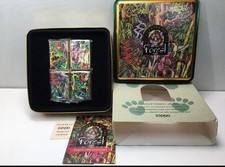 Raro zippo FOREST MYSTERIES OF THE FOREST set 4 pezzi spedizione gratuita