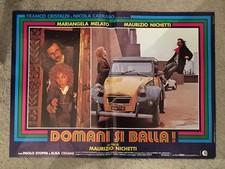 FOTOBUSTA,1982  DOMANI SI BALLA NICHETTI AUTO CAR CITROEN Dyane 2 cv
