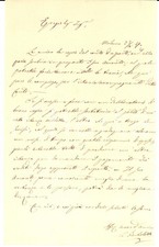 1849 MILANO Lettera impresario BERTOLOTTI per sollecitare un pagamento