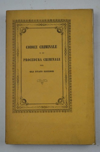 Codice criminale di - criminale, e