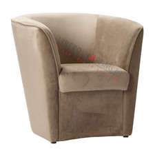 Poltrona in velluto Beige per