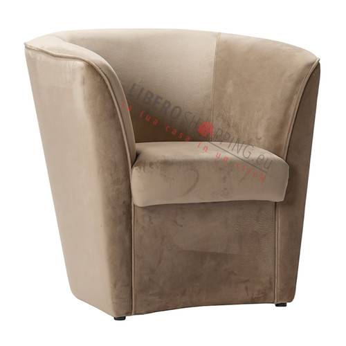 Poltrona velluto beige per - poltrona,
