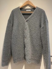 Cardigan grigio in mohair con