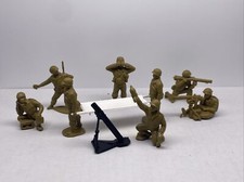 Soldatino vintage Reisler Danimarca WW2 fanteria americana barella mortaio 1/32 RUB3