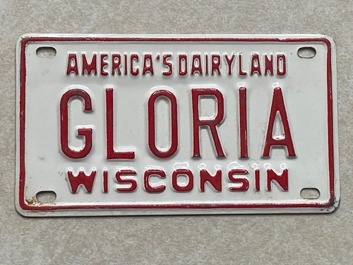 Gloria bicycle license plate - gloria,