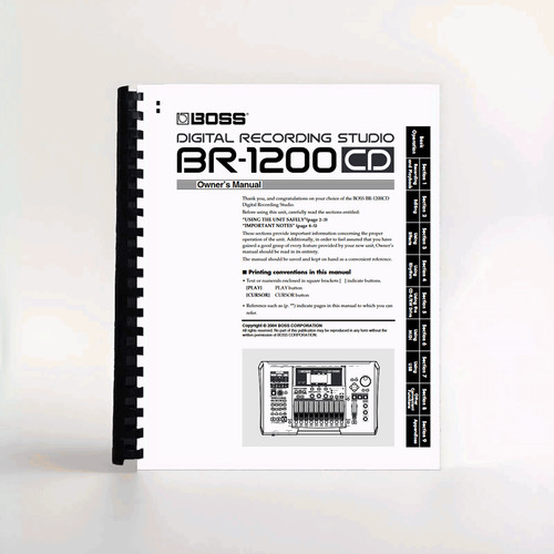 Boss 1200cd manuale - boss, br-1200cd