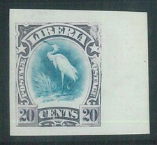88691 - LIBERIA - TIMBRO da collezione - francobollo imperf mnh come nuovo mai incernierato BIRDS