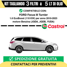 Tagliando per FORD Focus III Turnier 1.6 EcoBoost 110 kw - 5 Lt di Castrol + ...
