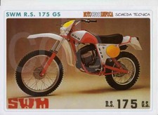 DEPLIANT-BROCHURE -PROSPEKT - MOTO SWM RS GS 175-REGOLARITA  VINTAGE-OFF ROAD