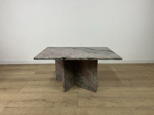 Tavolino rettangolare marmo rosa scultoreo anni 70’ vintage design