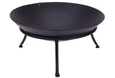 BRACIERE NUOVO LINEA VERA elegante braciere in acciaio nero (57 cm)
