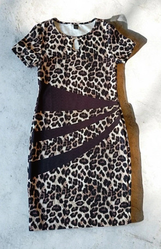 Abito aderente leopardato