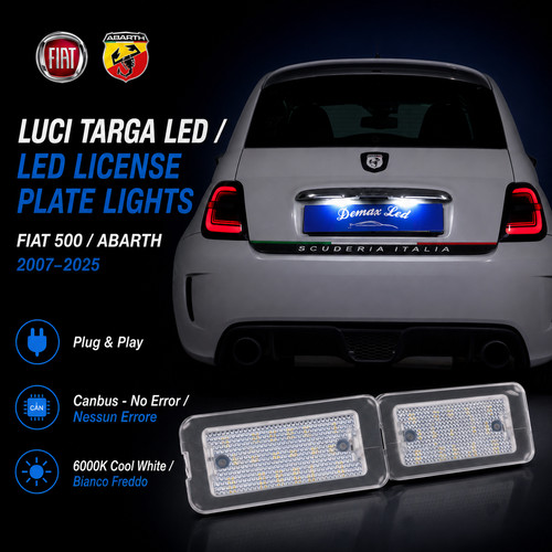 Luci targa led - led, fiat