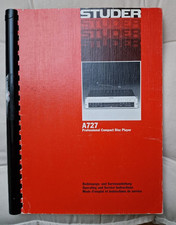 Studer A727 Manuale di Servizio Originale Lettore Compact Disc Professionale