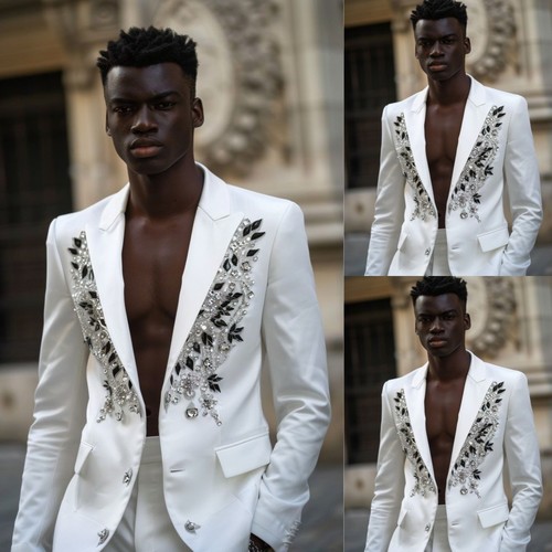 Lusso perline paillettes uomo