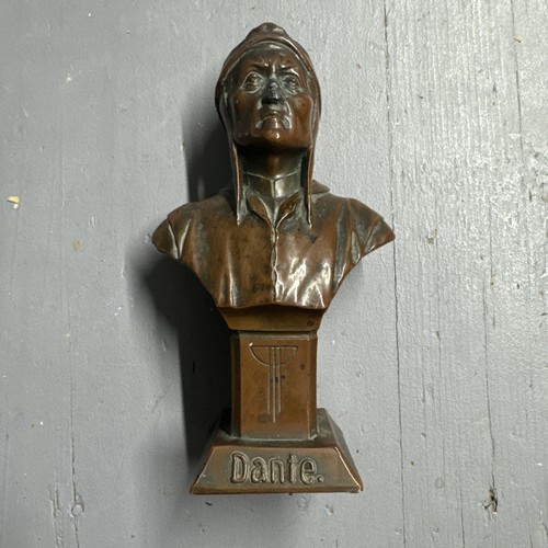 Busto dante metallo - dante, primi