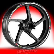 Adesivi moto DUCATI monster 696 - strisce RACING 4 cerchi ruote wheels stickers