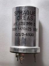 Condensatore elettrolitico AYL0252080, 2000uF 25V ORIGINALE SPRAGUE CREAS, NUOVO