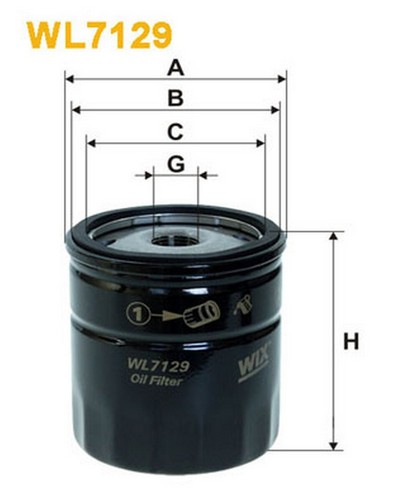 Wl7129 filtro olio per opel - olio,