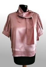 Maglia in raso Rosa antico taglia 40 nuovo Capo di Sartoria