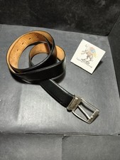 Hugo Boss cintura originale vera pelle nera pecari lunghezza 95 regolabile