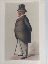 1888  Litografia acquerellata Moda Maschile Telefoni Vanity Fair
