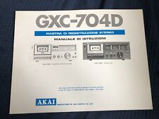 AKAI PIASTRA REGISTRAZIONE GXC-704D-  MANUALE DI ISTRUZIONI IN ITALIANO