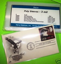 FIRST DAY COVER POLY SLEEVES