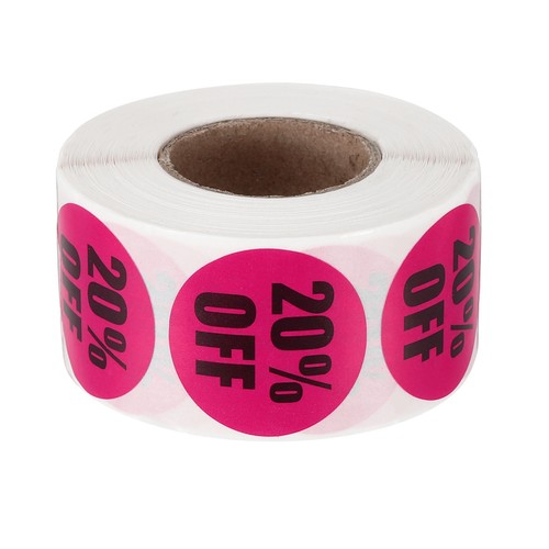 500 pezzi adesivi - pezzi, 20%