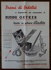 VOLANTINO PUBBLICITARIO BUDINI OETKER LIEVITO BACKIN ANNI '50 @ RARISSIMO @