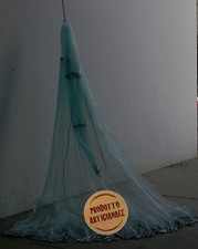 Rezzaglio 12 mt   Nylon rete 25mm con anello e tiranti esca vivo