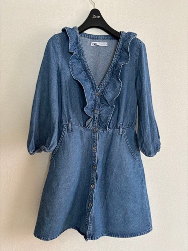 Mini abito denim - , zara
