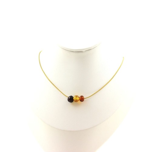 Collana con perle ambra - con,