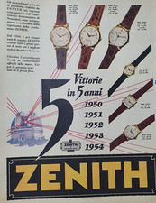 OROLOGI ZENITH -  ADVERT PUBBLICITA' D'EPOCA ADVERTIS ADV-CVD20
