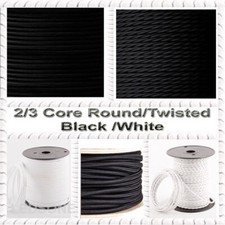 Cavo tessile 2/3 fili tondo/tornito tessuto flessibile cavo illuminazione 0,75 mm