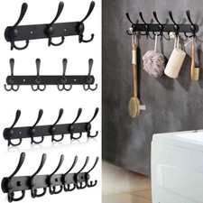 Appendiabiti a Parete,Ganci Appendiabiti Attaccapanni da Muro Nero Opaco 4Misure