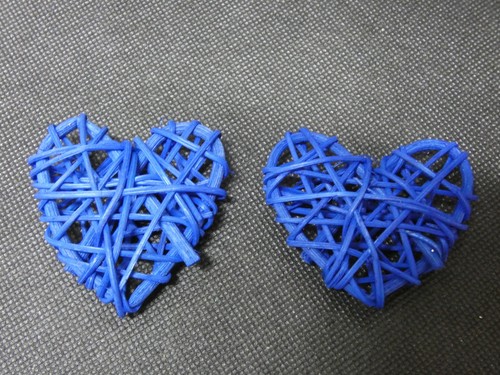 Cuore rattan blu 55mm x - x,