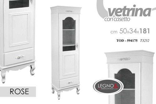 Vetrina colonna mobile - vetrina, legno