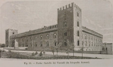 stampa antica PAVIA CASTELLO