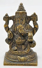 Antico Ottone Dio Ganesha Idol