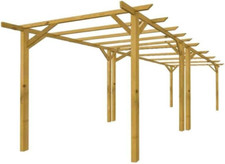 Pergola in Legno 3X6 Da Esterno E Giardino in Pino Massello